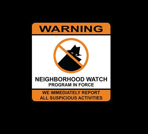 Amazon.com: Warning Neighborhood Watch We Report All Suspicious Persons and  Activities To Law Enforcement Sign, 7x10 Inches, Rust Free .040 Aluminum,  Fade Resistant, Made in USA by My Sign Center : Industrial